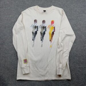 Vander Jacket Gildan Shirt Mens Small White Construction Graphic Long Sleeve